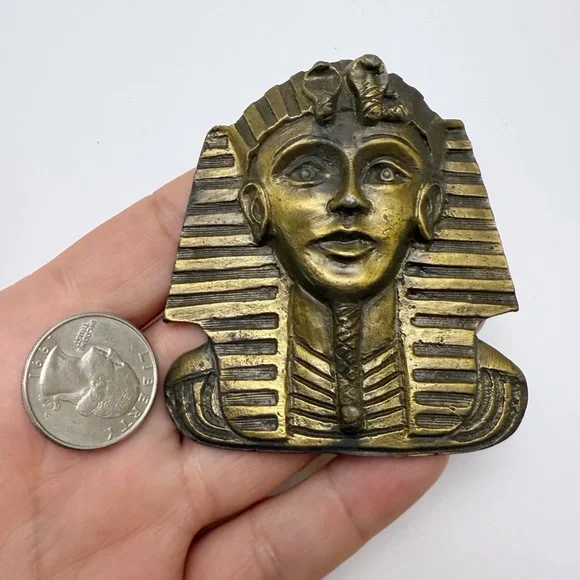 Vintage Instyle 1978 Mask of Tutankhamun King Tut Pharoah Belt Buckle